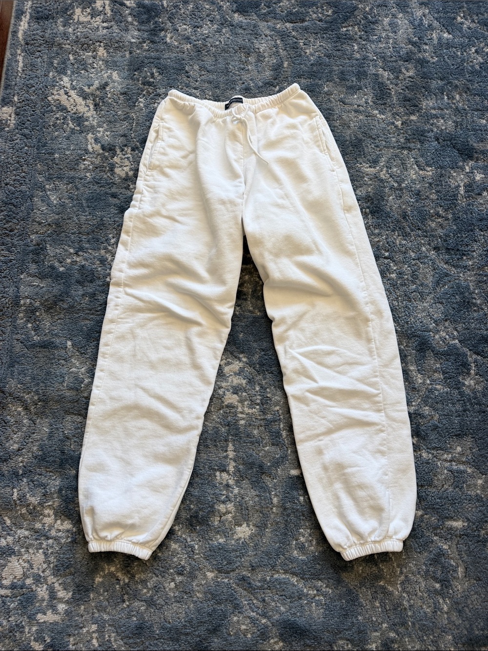 Brandy Melville Women's White Fleece Joggers
